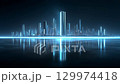 充滿科技感的未來城市夜景 129974418