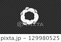 Pixel retro explosion animation, transparent background, gray 129980525