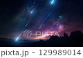 夜空の天体ショー ー Celestial Show in the Night Sky 129989014