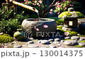 Atmospheric Zen Garden Scene with Water, Stones and Candles 130014375