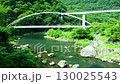 栃木縣日光市：夏季流經川治溫泉的男鹿川與鬼怒川的匯流處 130025543