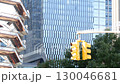 New York City, Hudson Yards urban architecture, Manhattan Midtown, USA. Skyscrapers, traffic light 130046681
