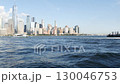 New York City waterfront skyline, Manhattan Downtown Financial district, World Trade Center cityscape 130046753
