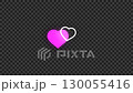 Shining two hearts icon, transparent background, pink 130055416