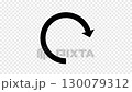 Animation of a black arrow going around in a circle, concepts for recycling, reloading, 24 hours operation, etc. (Transparent 130079312