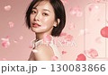 美麗的日本女人的肖像 | 美容、護膚、廣告、背景、空白 130083866