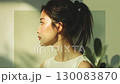 美麗的日本女人的肖像 | 美容、護膚、廣告、背景、空白 130083870