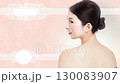 美麗的日本女人的肖像 | 美容、護膚、廣告、背景、空白 130083907