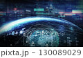 Global network connecting data with futuristic technology 130089029