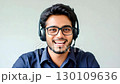 avatar of an experienced Indian male customer support agent, smiling and approachable. Wearing a headset and white shirt. Great for CRM interfaces, fintech platforms, coaching apps 130109636