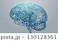 Futuristic 3D Animation Human Brain of Glowing Neural Networks, Electric Impulses and Digital Connections. Data for Technology, Science and Medical Project. Research Bright Background Loop Abstract 4k 130128361