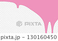 A hand-drawn transition in which pink liquid drips, then disappears into a hole. Transparent background. 130160450