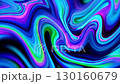Abstract iridescent waves in a liquid neon look. Dynamic energy and modern art motion with luminous flow. Generative AI. 130160679