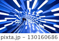 Abstract tunnel of glowing lines in cyberpunk style. Futuristic motion through digital space with speed, depth, and neon rhythm. Generative AI video. 130160686