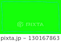 Hand-drawn blue square frame on green screen 130167863
