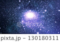 A glittering space background of brilliant blue light 130180311