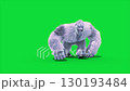 green screen yeti, gorilla, snow monster walks front 3d rendering  130193484