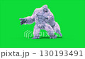 green screen yeti, gorilla, snow monster die front 3d rendering  130193491