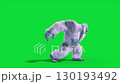 green screen yeti, gorilla, snow monster attack roar side 3d rendering 130193492