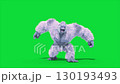 green screen yeti, gorilla, snow monster attack roar front 3d rendering 130193493