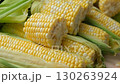 Detailed macro of fresh raw corn cobs 130263924