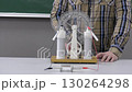 Electrostatics experiment showing charge transfer in physics class 130264298