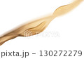 Golden Liquid Wave Smooth Flowing on White Background. Abstract Fluid Motion Animation Oil or Silk. Modern Minimal Luxury Style, Beauty, Purity and Elegant Premium Design Footage 4k 130272279