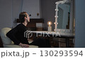 Contemplation at the Vanity Mirror A Creative Moment to Reflect Upon and Enjoy Deeply 130293594