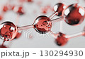 Visualization of Atoms and Molecules in Minimalist Style. High quality FullHD footage 130294930