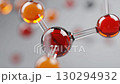 Visualization of Atoms and Molecules in Minimalist Style. High quality FullHD footage 130294932