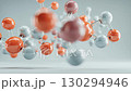 Visualization of Atoms and Molecules in Minimalist Style. High quality FullHD footage 130294946