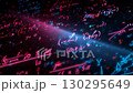 Neon Science Formulas Motion. High quality FullHD footage 130295649