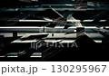 A digital background of multiple rotating 3D CG cubes, interspersed with glitchy wireframes 130295967