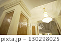 Grand interior of building features towering columns 130298025