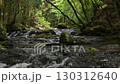 A waterfall leading to the Kikuchi Gorge with a clear stream flowing through nature 130312640