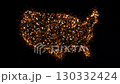Vibrant fireworks bursting over the United States map, symbolizing celebration, patriotism, and national holidays like Independence Day and New Year. Perfect for festive, patriotic, and event-related  130332424