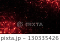Red glowing blinking lights. Grid pattern with random size dots. Shimmering particles abstract background for festive design, New Year. 4K loop animation. 130335426