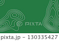 Abstract animated outline topographic contour map. Moving waves on green background. 4K looped animation. 130335427