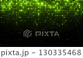 Green glowing blinking lights. Grid pattern with random size dots. Shimmering particles abstract background for festive design, New Year. 4K loop animation. 130335468