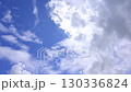 藍色的天空，背景中有快速移動的雲和緩慢移動的雲 130336824