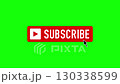 Subscription registration banner for video posting site, SUBSCRIBE button, cursor, white red 130338599