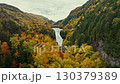 Aerial view of beautiful Autumn foliage with stunning nature colors 130379389