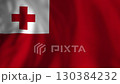 Tonga flag gently swaying, showcasing national pride with red and white colors, embodying kingdom's identity and freedom 130384232