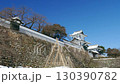 The snow-covered Kanazawa castle 130390782