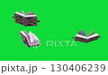 green screen three magic books 3d animations cgi rendering 130406239