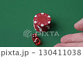 Dice game Craps in casino with chips, bets and risk. Craps game with all attributes as a background for your design 130411038