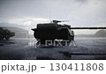 Military russian base. Russian battle tank. 130411808