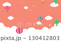 Sparkling evening background material with balloons rising 130412803
