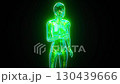 Abstract animation of a woman and the thyroid gland 130439666