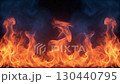 " メラメラと燃えるオレンジ色の炎のバッググラウンド "	 130440795